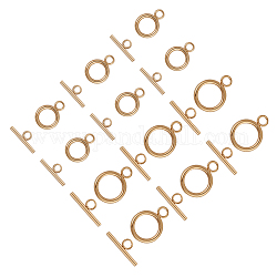 Unicraftale 2 размер 304 застежки-тумблеры из нержавеющей стали 20 комплекта застежек с золотым стержнем и кольцом или концевые застежки соединители для изготовления браслетов, ожерелья