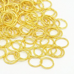 Fornituras de bisutería, Anillos de cobre amarillo del salto, sin plomo y cadmio, anillos del salto abiertos, dorado, 7x1.2mm, diámetro interior: 4.6 mm, aproximamente 6350 PC / kg