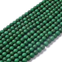 Chapelets de perles en howlite naturelle, teints et chauffée, ronde, 9x10mm, Trou: 0.8mm, Environ 43 pcs/chapelet, 15.16 pouce (38.5 cm)
