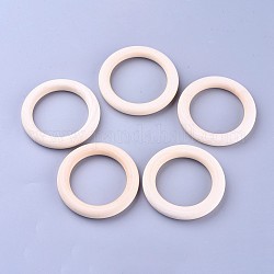 Незаконченные деревянные связующие кольца, деревянные кольца макраме, кольцевой, хаки, 70x10 мм, отверстие : 50 мм