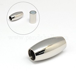 304 Magnetverschluss aus Edelstahl mit Klebeenden, Fass, 21x10 mm, Bohrung: 5 mm