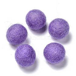 Bolas de fieltro de lana, lila, 18~22mm