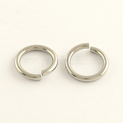 304 in acciaio inox anelli di salto aperto, colore acciaio inossidabile, 10x1.4mm, diametro interno: 7.2mm, Foro: 7 mm