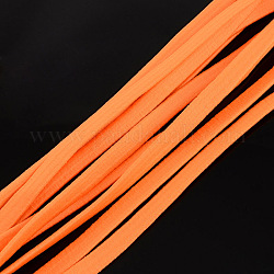 Cordon élastique, avec l'extérieur de la fibre et caoutchouc à l'intérieur, orange, 5mm, environ 109.36 yards (100m)/paquet