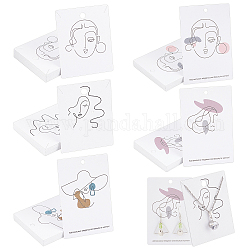 Sunnyclue 100 Stück Frauen Ohrringhalter Karten 5 Stile Ohrring Display Karten Halskette Karten für handgefertigte Ohrring Halskette Schmuck Display