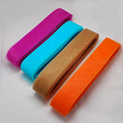 Mesh Ribbon, Plastic Net Thread Cord, Mixed Color, 120mm, 25yards/bundle