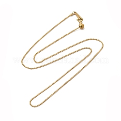 Chapado en iones (ip) 304 collar de cadena de bolas de acero inoxidable para mujer, real 14k chapado en oro, 19.29 pulgada (49 cm)