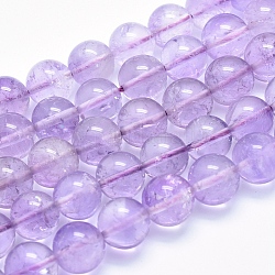 Natural Amethyst Beads Strands, Grade A, Round, 12mm, Hole: 1.2mm, about 33pcs/strand, 15.7 inch
