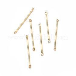 201 Stainless Steel Links Connectors, Bar Links, Golden, 25x1x1mm, Hole: 1mm
