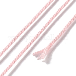 Полиэфирный крученый шнур, круглые, для изготовления ювелирных изделий DIY, розовые, 1 мм, около 49.21 ярда (45 м) / рулон