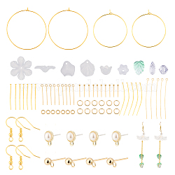 arricraft Boho Dangle Earring Making Kit, Including Brass Wine Glass Charm Rings Earring Hooks Acrylic Beads Pendants Alloy Stud Findings for Studs Jewelry Makings Supplies Craft