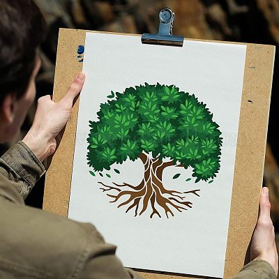 Arbol De La Vida Decoracion FINGERINSPIRE Plantilla De Pintura De