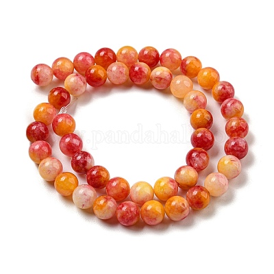 Нити из натуральных окрашенных желтых нефритовых бусин G-Q160-A01-01C-1