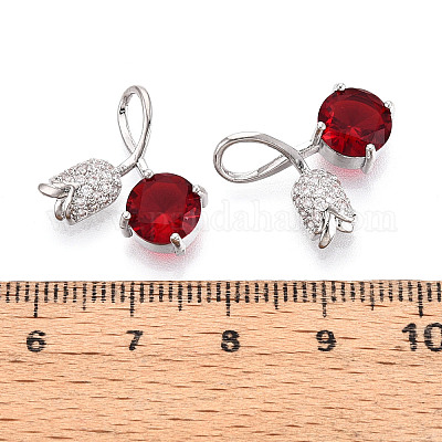 Латунные микро проложить кубического циркония подвески KK-T074-72P-02-1