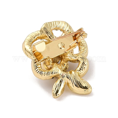 Значки на лацкан из цинкового сплава со стразами для рюкзака&nbsp;LS-JEWB-D305-02D-G-1