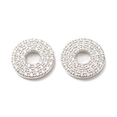 Экологически чистое латунное связующее кольцо из кубического циркония с микропаве KK-G045-10P-RS-1