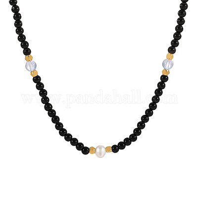 Элегантные круглые бусины из натурального черного оникса (окрашенного и нагретого) WB9753-1