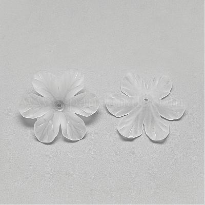 6-лепестковые прозрачные акриловые шарики&nbsp;FACR-S016-SB518-1