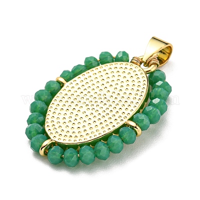 Латунь со стеклянными подвесками KK-G472-03G-01-1