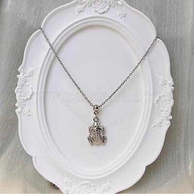 Европейский минималистский кулон из пластика CCB с железным кабелем и цепочкой для женщин и девочек WF8696-2-1