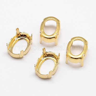 Овальные латунные шпильки для пришивания KK-N0084-A10-13x18G-1