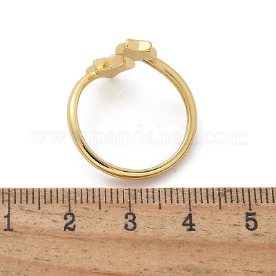 Кольца-манжеты из латуни для женщин RJEW-C126-10G-1