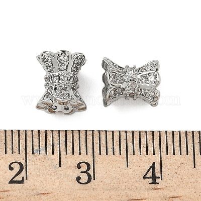 Латунные микро проложить кубического циркония бусы KK-S350-03P-1