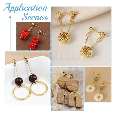 Фурнитура для сережек-гвоздиков с шариковым штифтом из нержавеющей стали 304 STAS-UN0063-09-1