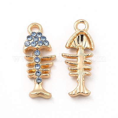 Подвески со стразами из экологически чистого сплава FIND-A025-07G-02-1