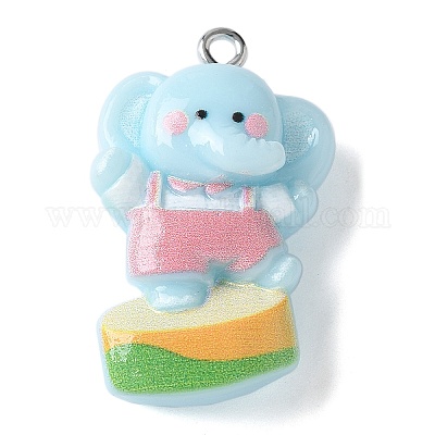 Подвески из непрозрачной смолы цирк RESI-S019-01D-1