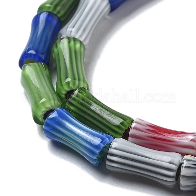 Ручной работы millefiori стеклянные бусины нитки LAMP-F035-06-1