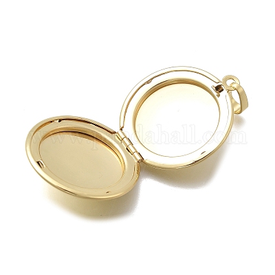 Латунные плоские круглые подвески-медальоны KK-D431-028A-G-1