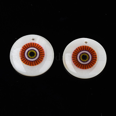 Подвески с пресноводными ракушками с принтом SHEL-T009-20E-1