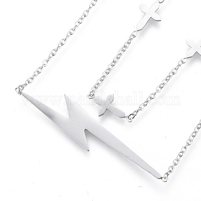 Многорядные браслеты из нержавеющей стали 304 BJEW-K219-07P-1