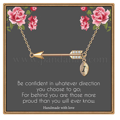 Латунные микропаве прозрачные кубические цирконии стрела с подвеской в виде буквы FS-WG43978-09-1