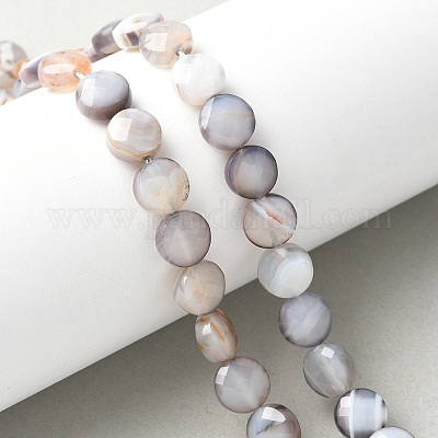 Нити бусин из натурального серого ботсванского агата G-C179-A50-03-1