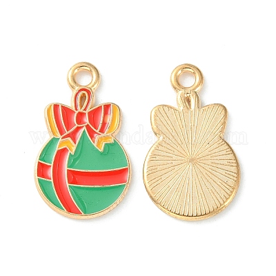 Рождественские эмали сплава подвески ENAM-D047-17G-02-1