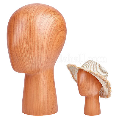 Деревянные стеллажи для шляп в форме головы AJEW-WH0816-102-1