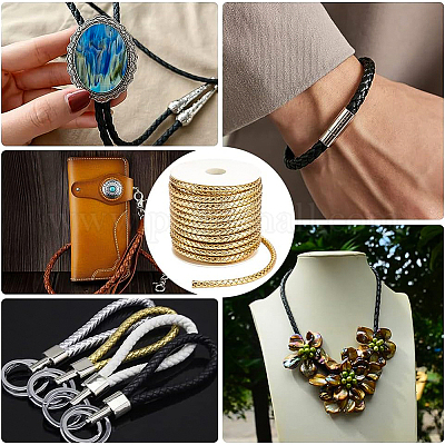 Плетеный шнур из искусственной кожи WL-WH0003-14B-1