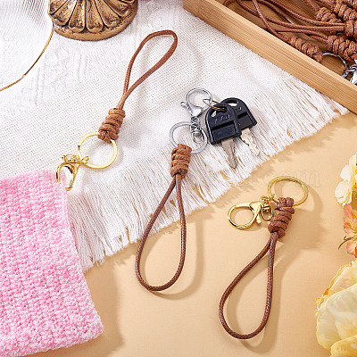 10 шт. 2-цветные экологически чистые корейские вощеные полиэстеровые шнуры-брелки KEYC-TA00032-1