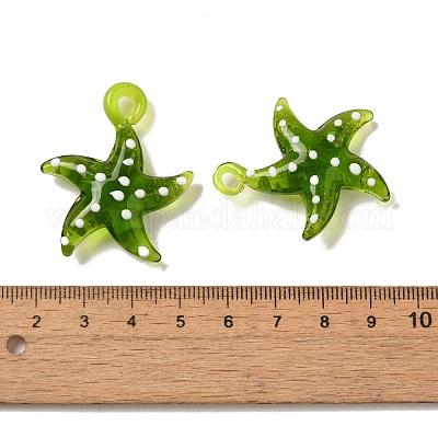 Подвески лэмпворк ручной работы LAMP-G162-07G-1