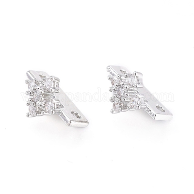 Многожильные звенья из латуни с микропаве и фианитом ZIRC-K084-G01-P-1