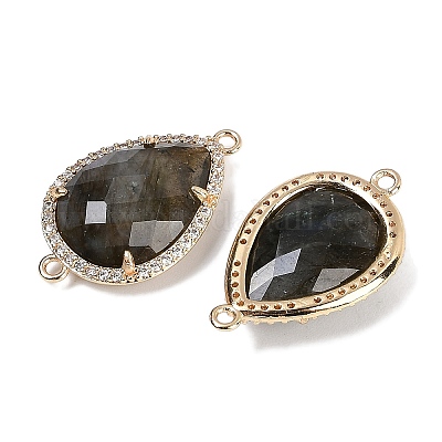 Натуральный лабрадорит ограненные звенья в форме капли G-B126-03G-04-1