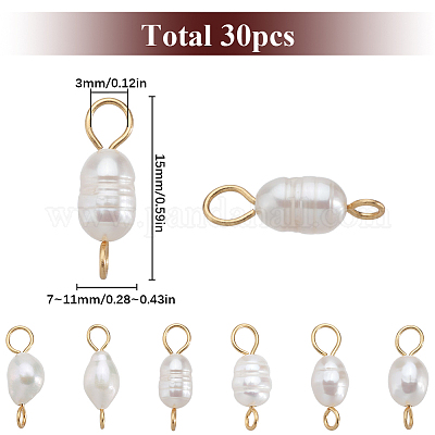 Подвески-коннекторы для картофеля с натуральным культивированным пресноводным жемчугом PALLOY-SC00014-1