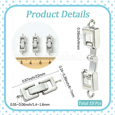 10 шт. латунные застежки-скобы с покрытием стойки KK-SC0006-67P-1