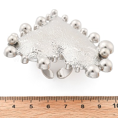 Открытые манжеты из сплава в форме сердца RJEW-A057-01P-1