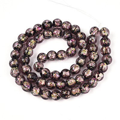 Ручной стеклянные фольга бисер пряди FOIL-N029-05A-1