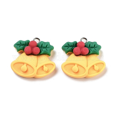 Подвески из непрозрачной смолы на рождественскую тематику RESI-N039-100-1