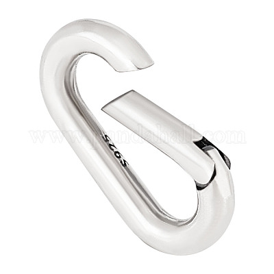 1 шт. застежка из 925-х пружинных колец из стерлингового серебра с родиевым покрытием STER-PH0002-26-1
