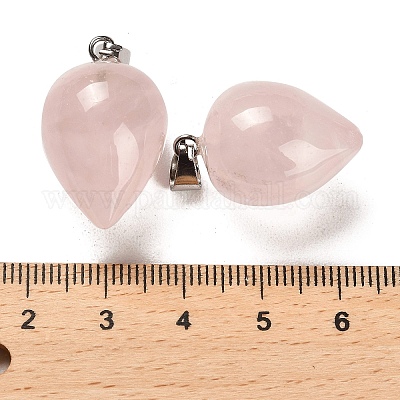 Природного розового кварца подвески G-M424-02P-05-1